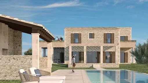 Proyecto de construcción en una ubicación elevada en el sureste de Mallorca Proyecto de construcción en una ubicación elevada en el sureste de Mallorca
