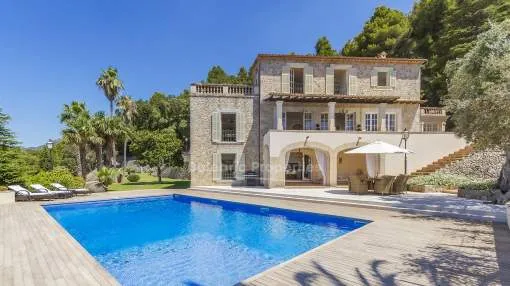 The finest historic mansion with breathtaking sea view sunsets for sale in Deia, Mallorca