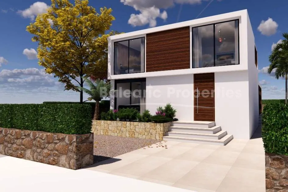 Villa moderna en construcción en Santanyi, Mallorca