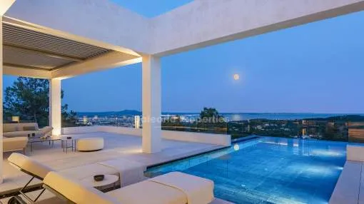 Magnífica villa nueva con vistas al mar y spa, en venta en Son Vida, Mallorca
