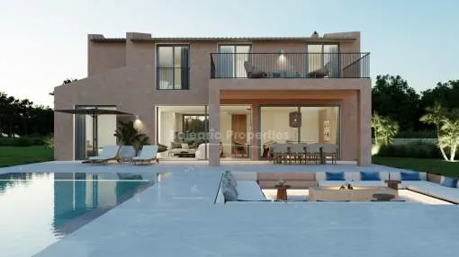 Villa nueva de diseño impecable en venta en el campo de Sencelles, Mallorca