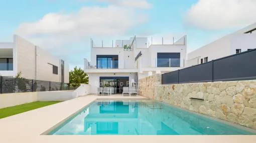 Casa adosada a estrenar con piscina en venta en Puig de Ros, Mallorca