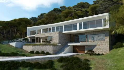 Impresionante proyecto de villa moderna en venta en Sol de Mallorca Impresionante proyecto de villa moderna en venta en Sol de Mallorca