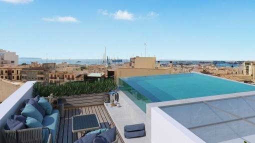 Dúplex exclusivo con azotea, piscina y vistas espléndidas en Santa Catalina Dúplex exclusivo con azotea, piscina y vistas espléndidas en Santa Catalina