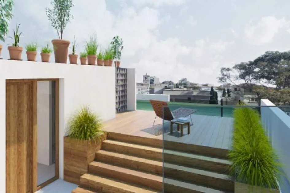 Impresionante ático de lujo con azotea, piscina, garaje y vistas al mar en Son Armadans, Palma