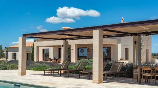Mediterranean Designer Finca near Sa Rápita for Long-Term Rental with Saltwater Pool and Spacious Private Grounds