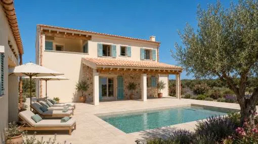 Finca mediterránea de lujo, 250 m2 habitables, piscina, 20.800 m2 de terreno, cerca de Ses Salines