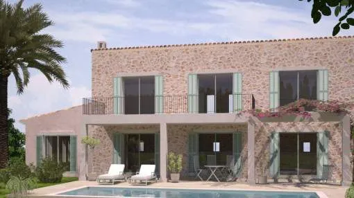 Terreno edificable de primera calidad en una ubicación privilegiada en Ses Salines - incluye proyecto de construcción aprobado y licencia de obras para una finca con vistas hasta Cabrera