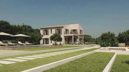 Preciosa finca en construcción en las afueras de Santanyí