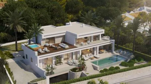 Espectacular villa moderna con vistas al mar en una zona tranquila en Sol de Mallorca