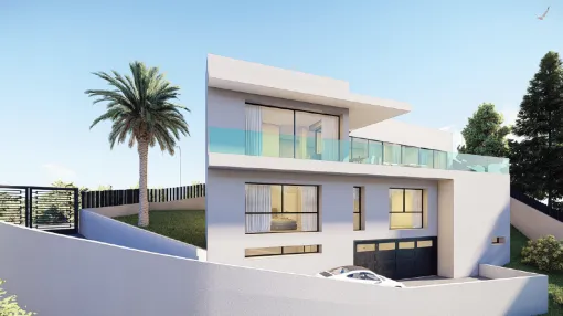 Villa de obra nueva con vistas al mar en Costa d'en Blanes