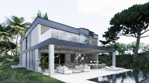 Villa de nueva construcción de diseño moderno en el Real Golf de Bendinat