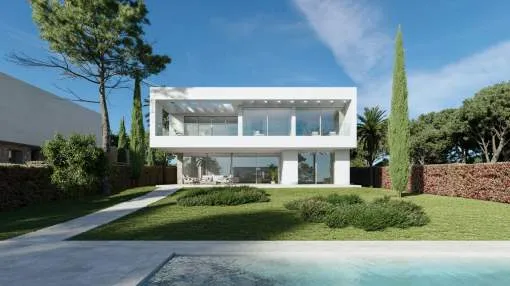 Nueva promoción - Villa moderna en el estilo Bauhaus con vistas al mar en Sol de Mallorca