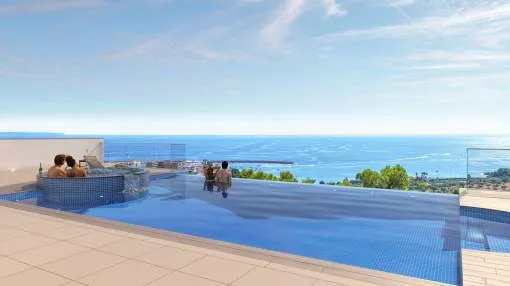 Villa en Costa d'en Blanes con vistas espectaculares de 180 grados al mar