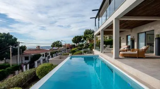 Moderna villa con vistas al mar en la codiciada zona de Costa d' en Blanes