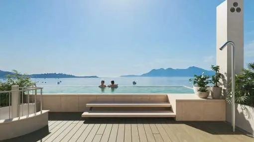 Exclusivo ático  de lujo en primera línea del Puerto de Pollensa