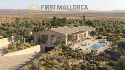 Finca tranquila en el campo en llubí rodeada de naturaleza