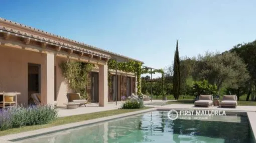 Finca de obra nueva en Sant Joan con casa de invitados independiente