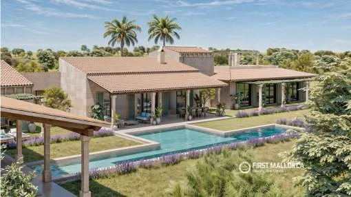 Parcela edificable con licencia para una villa ecológica de lujo en Porreres, Mallorca