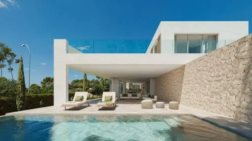 Villa moderna y nueva en Sol de Mallorca, un paraíso natural cerca del mar