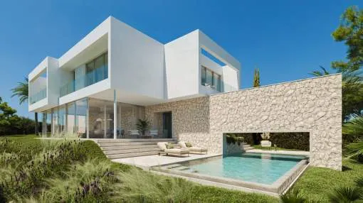 Villa moderna y nueva en Sol de Mallorca, un paraíso natural cerca del mar