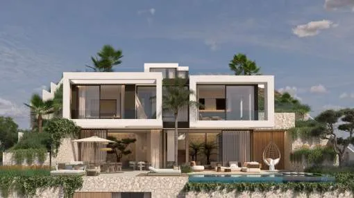 Cala Llamp – Solar con licencia de obra concedida y vistas panorámicas y al mar