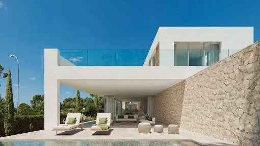 NUeva villa con un elegante interior en solicitada zona residencial