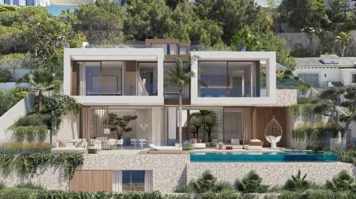 Cala Llamp: lujoso proyecto de villa con espectaculares vistas al mar cerca del puerto